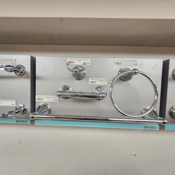 Brizo Traditional Chrome 4pc Bathroom Accessories Bundle Floormodel Sold As Is