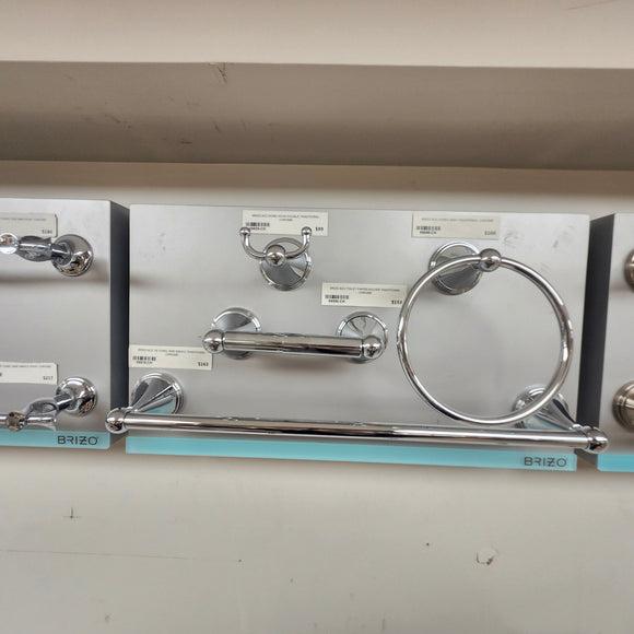 Brizo Traditional Chrome 4pc Bathroom Accessories Bundle Floormodel Sold As Is
