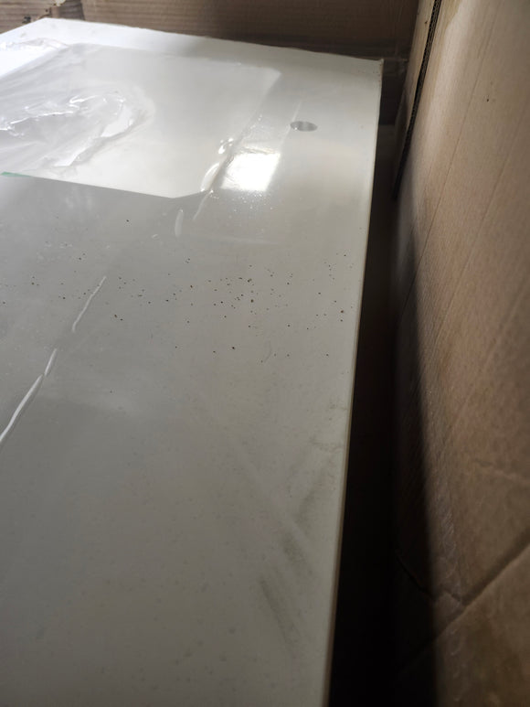 66 x 22 1/4 Double Sink Countertop for Bathroom Vanities White Floormodel Clearance As is