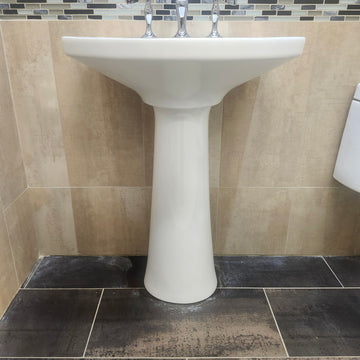 Kohler Pedestal 23 x 19 2pc Combo 8cc holes Floormodel Sold as is (H17) K2363 K2364 - 0