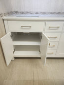 60" Laurel White Vanity and Double Countertop Combo (as is)-8