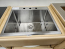 Vida Overmount Laundry 23 x 18 Overmount Sink with grid 3 Hole Inventory Clearance As is-2
