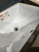 Vida Undermount Bathroom Sink 18.1 x 11 Rectangular Logic White Floormodel As Is Etobicoke-3