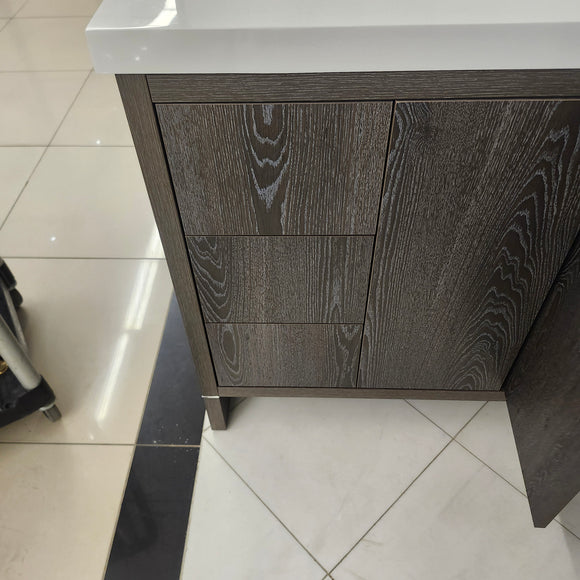 Vida Deco York 71 x 21 Vanity and Aura Countertop Sink Combo No handles Floormount Clearance as is L1