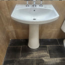 Kohler Pedestal 23 x 19 2pc Combo 8cc holes Floormodel Sold as is (H17) K2363 K2364-1