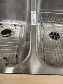 Franke NCX120-29 Sink - Undermount Double Concerto Creased Bottom SS Kitchen Sink Floormodel Clearance as is-6