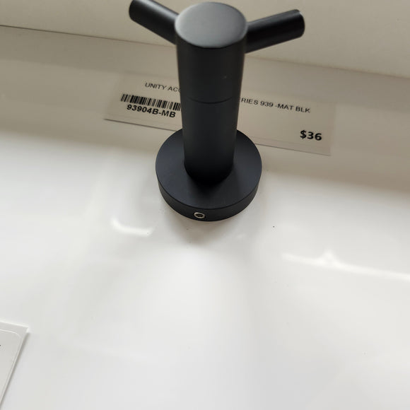 Unity 939 Series Robe Hook Bathroom Accessory Black Finish Floormodel Clearance As Is
