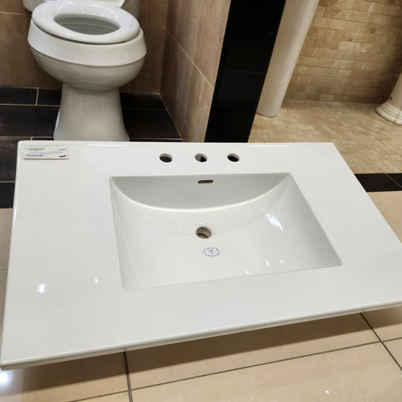 Fairmont 37 x 22 Ceramic Countertop Sink 8CC White Floormodel As is (H14)