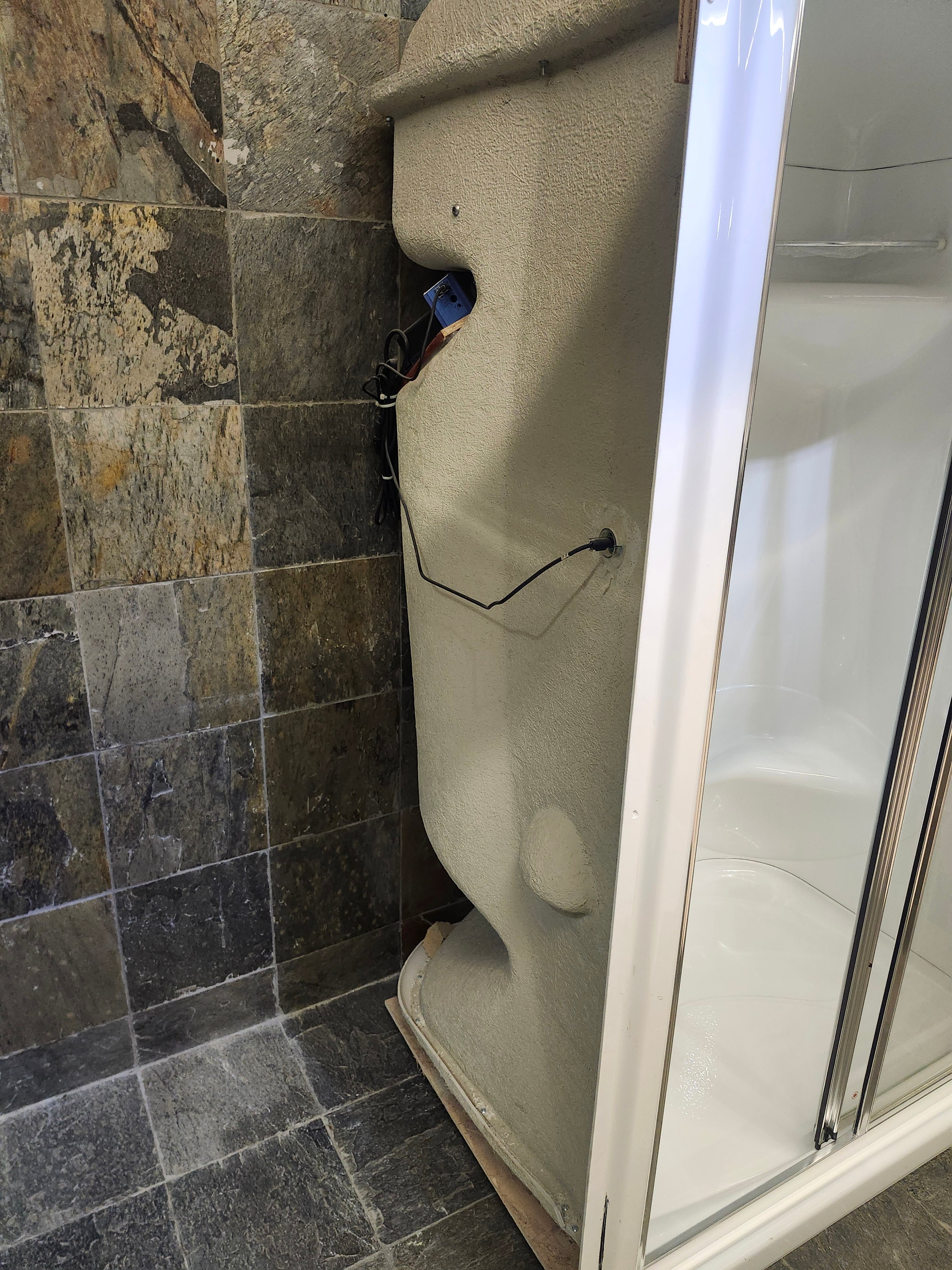 Maax walk in shower with door and built in seat (as is) - 0