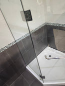 D&M Neo Angle Shower Door and Shower Base Combo (as is) k2-2