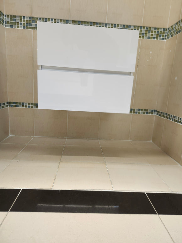 23" Moda White Wall Vanity (as is) g5