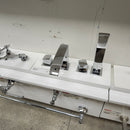 Vida Blois Roman Deck 4pc Bathroom Tub Faucet Square Chrome Floormodel Sold as is-1
