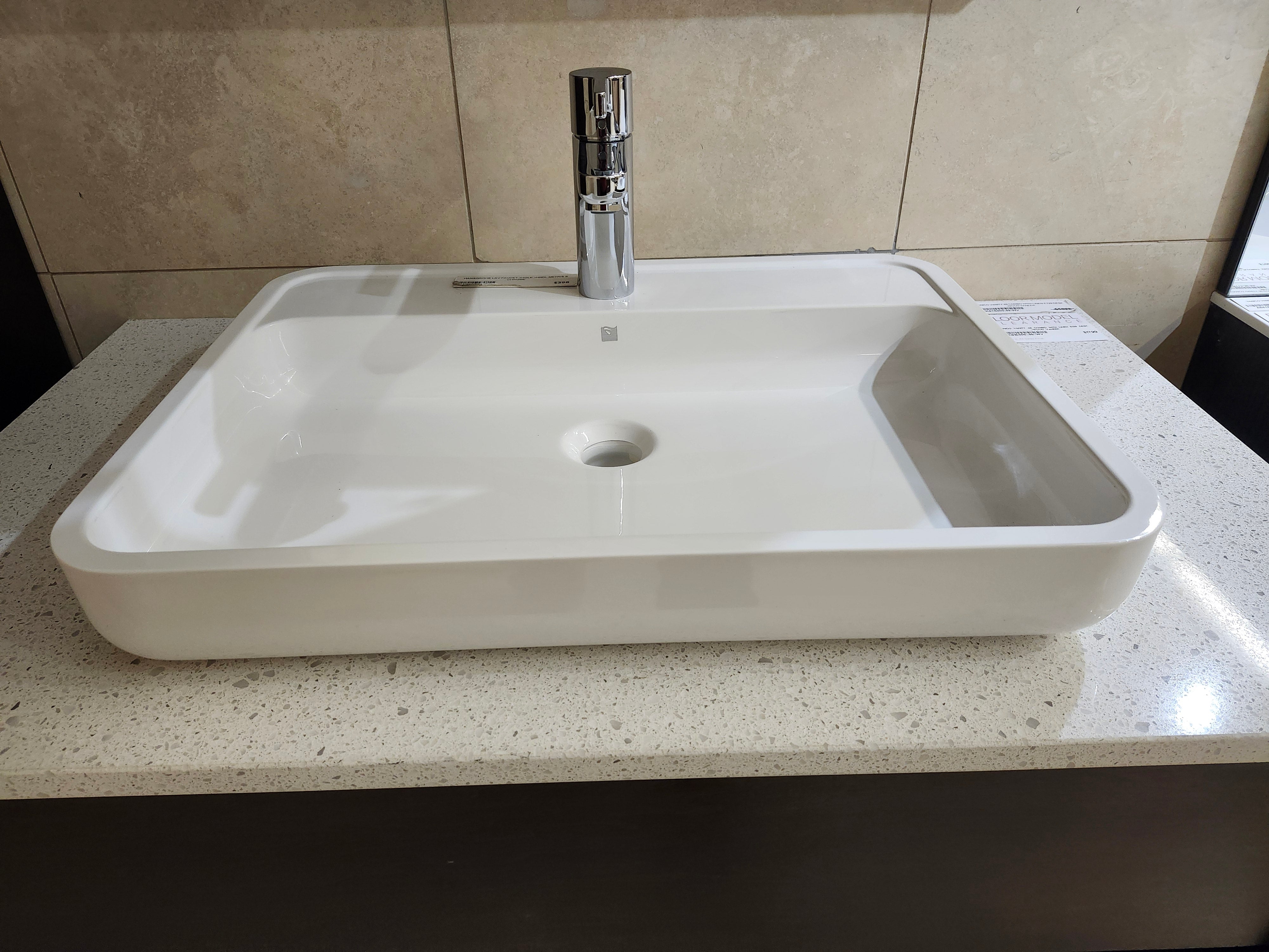 49" Vanico E129 Desk Vanity & Countertop Combo with Mirror and Linen (as is)
