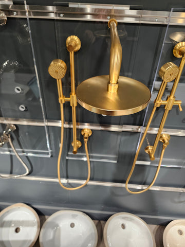 House of Rohl Gold Shower Accessories Floormodel Clearance as is rough in not included - 0