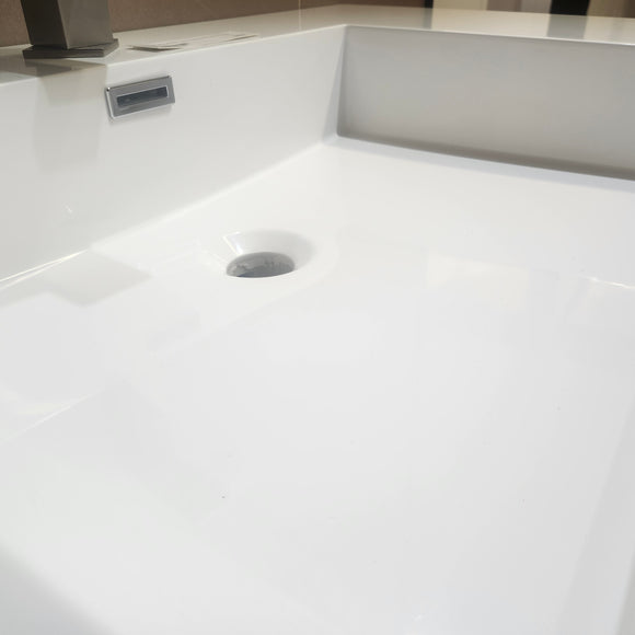Aura Plato 36 inch White Vanity and Countertop Sink Combo as is Floormodel Clearance