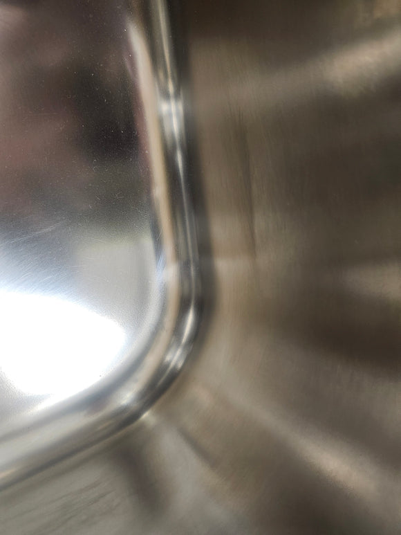 32 1/4 x 19 1/2 Drop in Kitchen Sink Stainless steel 2 bowl Floormodel Clearance As is