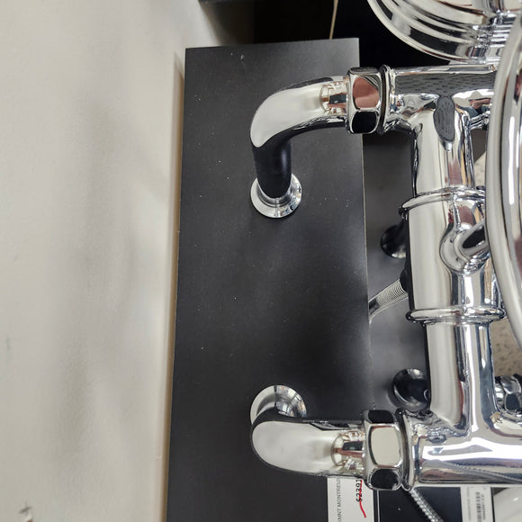 Hansgrohe Axor Series Tub Filler Faucet Montreux Cross Handles Chrome Floormodel Clearance as is Includes Hand Held Shower Head