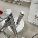 Aquabrass Roman Deck Tub Filler Metro Chrome With Hand Held Shower Head Floormodel Clearance As Is-3