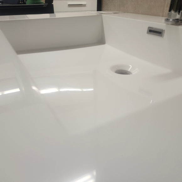 Aura Grand River 30 x 22 Floormount Vanity with Countertop Sink Top Combo Floormodel Clearance as is J11