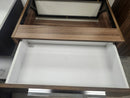Vida Walnut 31" Makeup Desk and Vanity Mirror Combo Floormodel Clearance wallhung-5