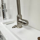 Brushed Nickel Kitchen GNeck Faucet with extending faucet head Floormodel Clearance as is-7