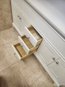 61" Riverfield White Vanity and Double Countertop Combo (as is) i13-6