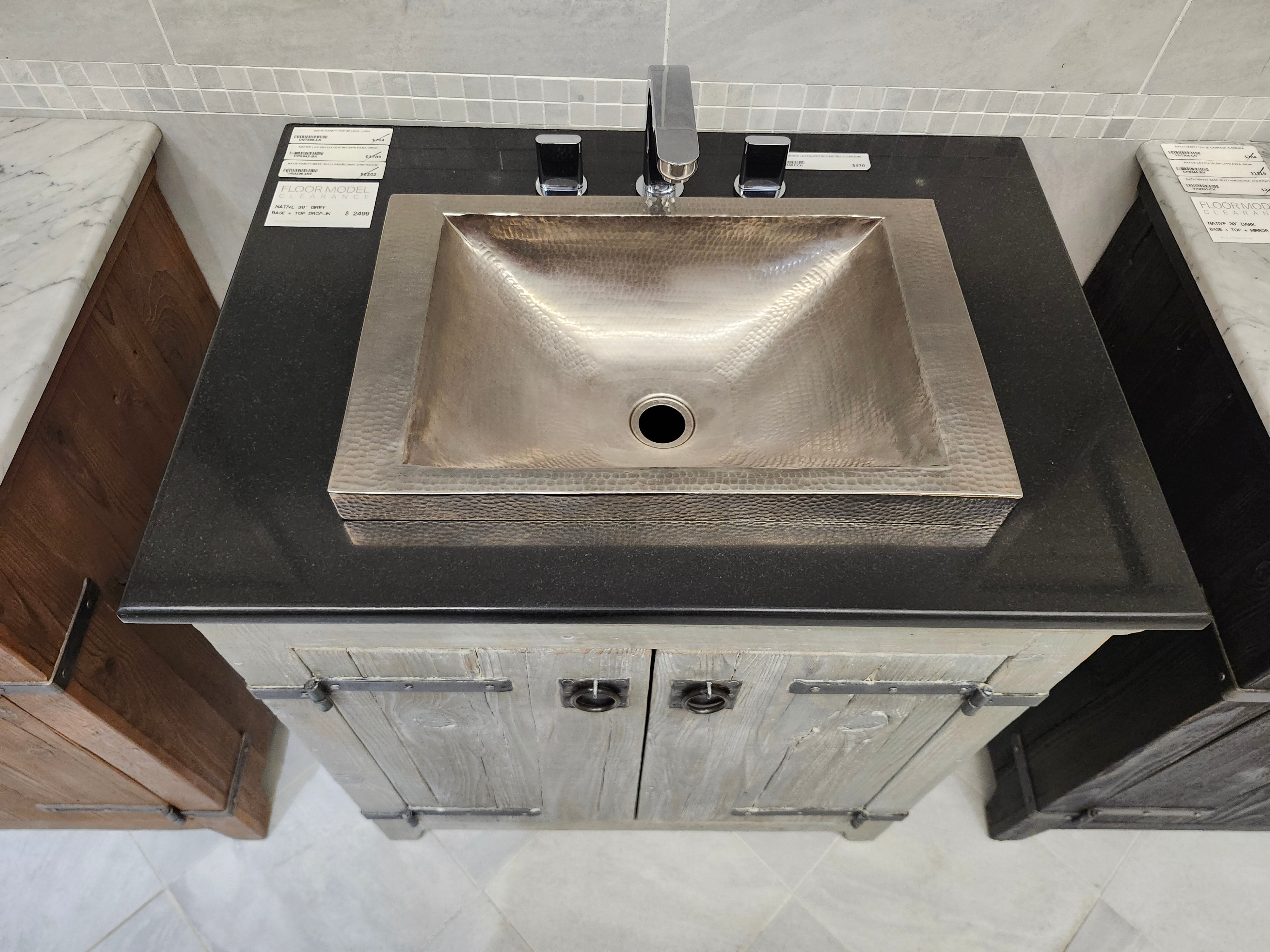 30" Native Vanity & Countertop Combo with Drop-in Sink (as is) - 0
