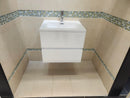 23" Moda White Wall Vanity with Countertop Combo (as is)-1