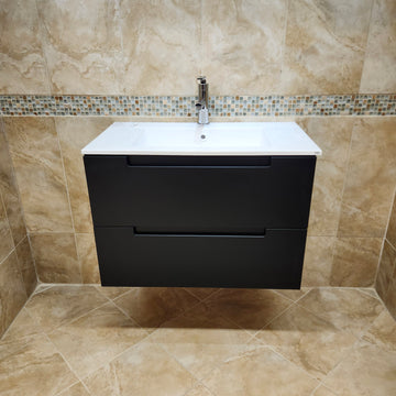 Ico 31 x 18 Coda Wallmount Vanity With Countertop Sink Combo Floormodel Clearance Sold As Is (H10)