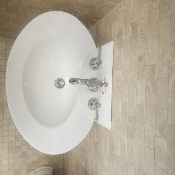 Two piece Pedestal Combo White Floormodel Clearance As Is (H15)
