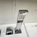 Vida Blois Roman Deck 4pc Bathroom Tub Faucet Square Chrome Floormodel Sold as is-6