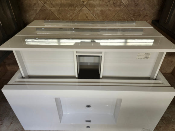 48" Aura Glossy White Plato Vanity with Countertop Combo (as is)