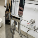 Vida Wave Floormount Tub Filler with Hand Held Shower Head and Lever Handle Floormodel Clearance as Is-4