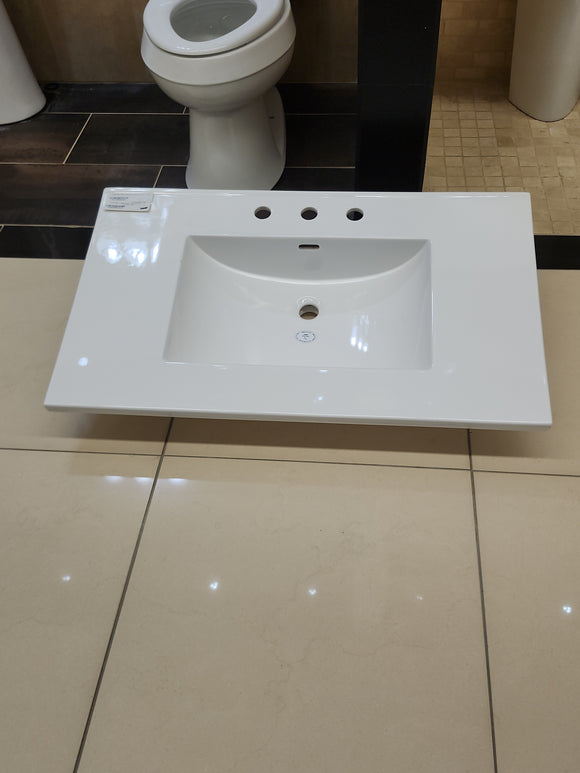 Fairmont 37 x 22 Ceramic Countertop Sink 8CC White Floormodel As is (H14)