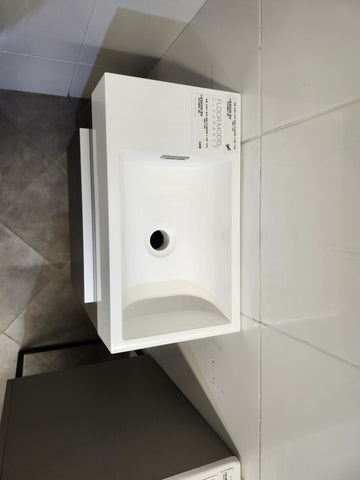 Rubi Vanity 18 x 10 Base with drawer and sink tona as is floormodel clearance l14 - 0