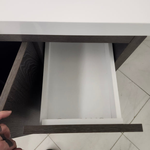 Vida Deco York 71 x 21 Vanity and Aura Countertop Sink Combo No handles Floormount Clearance as is L1