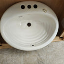 Kohler 19 x 16 Drop in 8cc 3 Hole Biscuit Bathroom Sink Floormodel Clearance As is m10-1