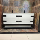 Vida Turin 61 Bathroom Vanity and Countertop Combo Black/White Floormodel Clearance H5-2