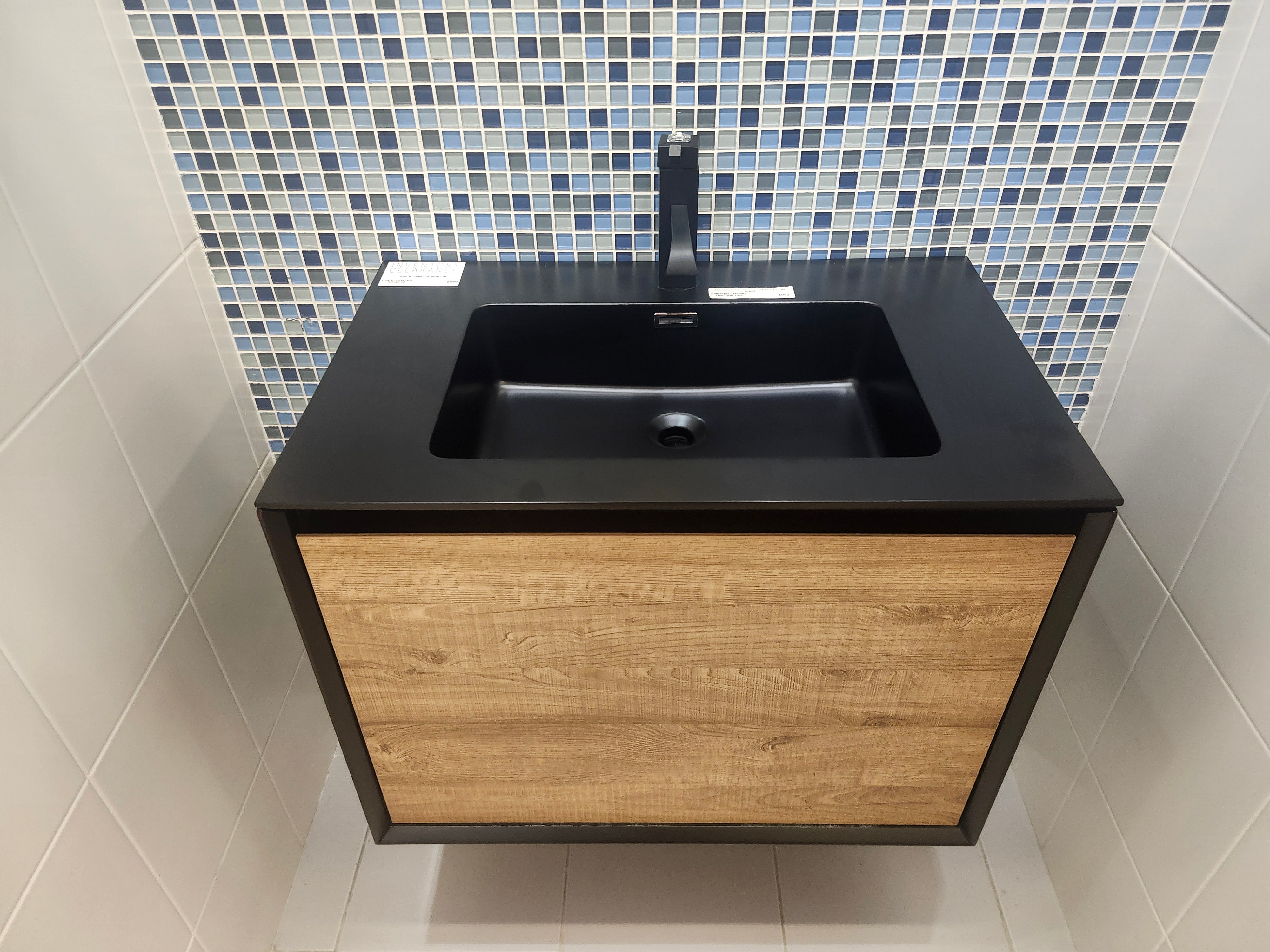 29" Flisa Top Secret Wall Vanity with Countertop Combo (as is)