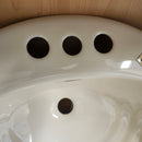 Kohler 19 x 16 Drop in 8cc 3 Hole Biscuit Bathroom Sink Floormodel Clearance As is m10-2