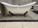 Vida Clawfoot Tub 72 x 31 with Feet White Floormodel Clearance m6-2