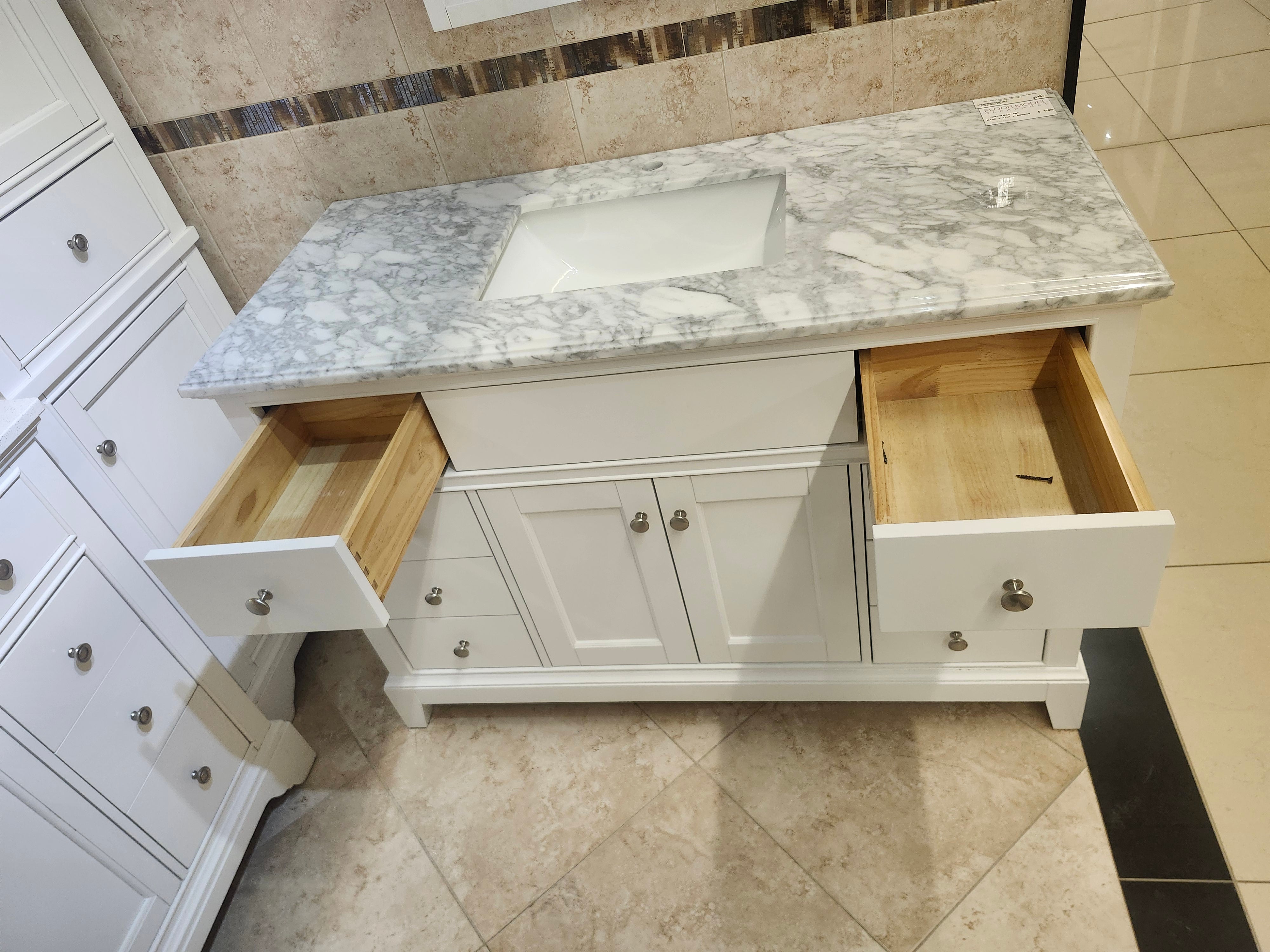 48" Vida Riverfield Vanity and Countertop Combo with Mirror (as is)