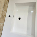 60" Aura Glossy White Plato Vanity with Double Countertop and Black Handles Combo Floormodel(as is) m9-7