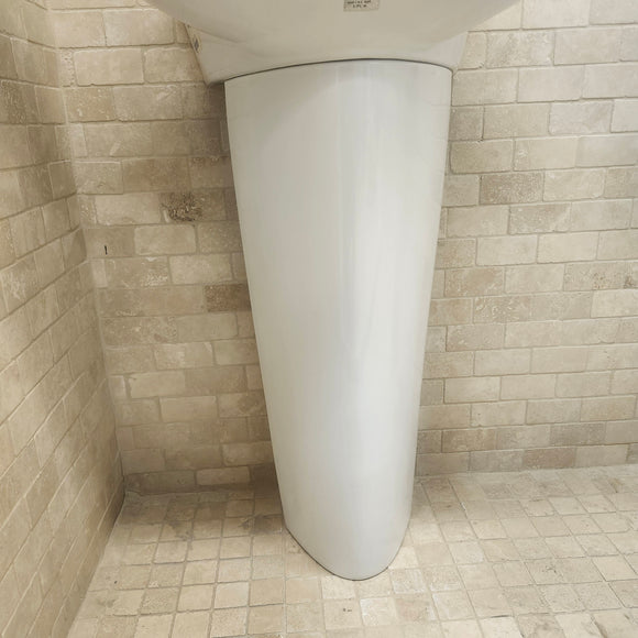 Two piece Pedestal Combo White Floormodel Clearance As Is (H15)