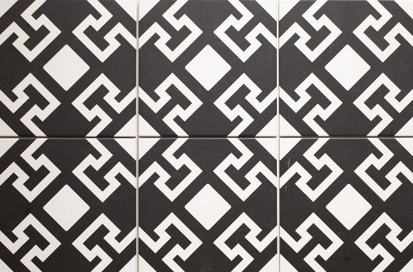Delconca Paris Charonne Nero Porcelain Tiles, Priced Per Tile 8 x 8
