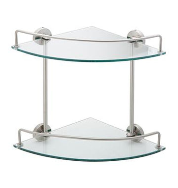 Vida 927 Series  Corner Double Glass Shelf Bathroom Accessory