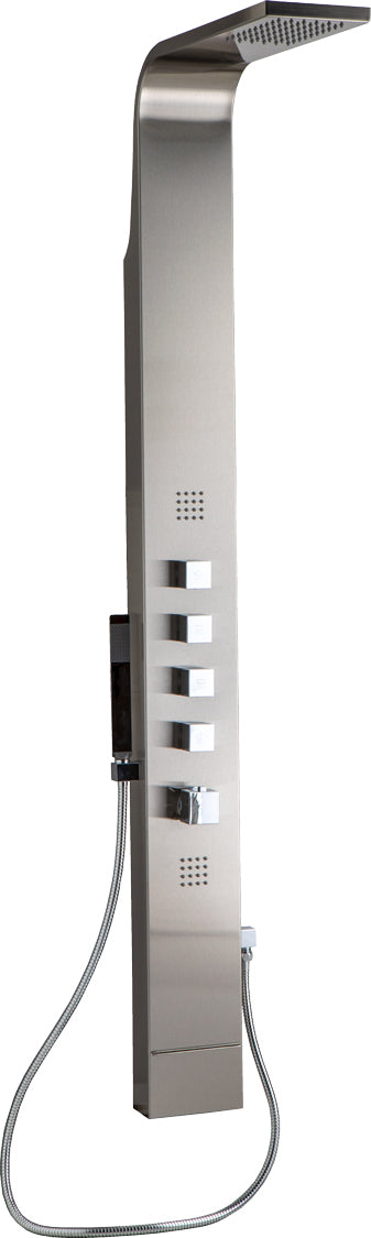 Thermostatic Square Shower Tower with Rainhead, Hand Shower and Body Sprays