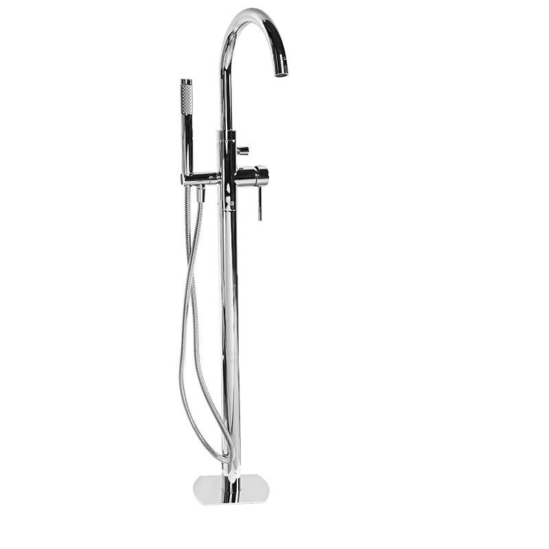 Vida Dax Gooseneck Floormount Tub Filler