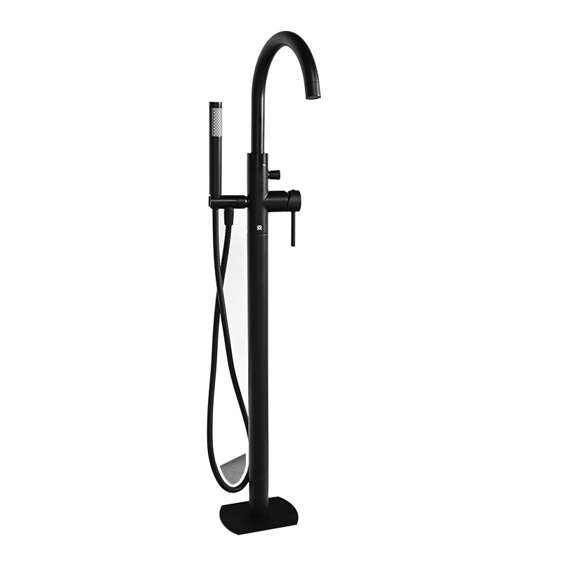 Vida Dax Gooseneck Floormount Tub Filler - 0