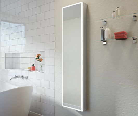 Fleurco Luna Halo Tall View Lighted Medicine Cabinet
